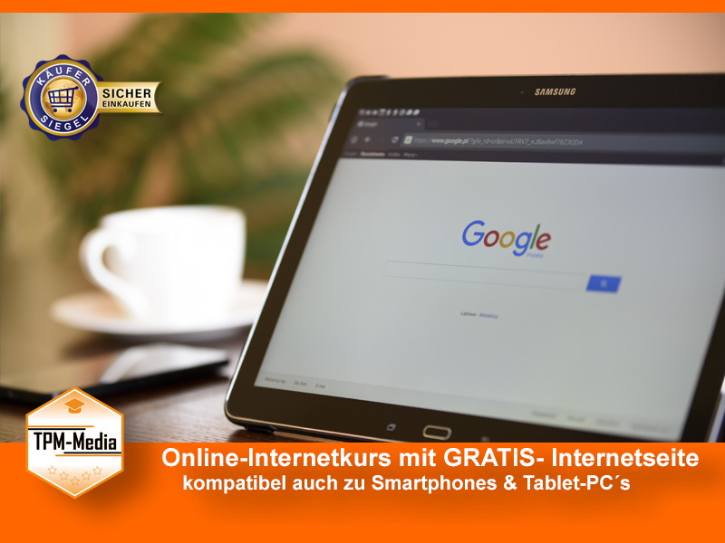 Internetkurs mit Gratis-Internetseite TPM-WEBCAS ® {{Online-Livekurs}}